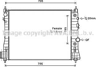 PRASCO OL2655 Radiator motorkjøling PRASCO OL2655 Radiator motorkjøling