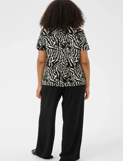Kaffe Curve Kcmella Jersey Blouse Black S