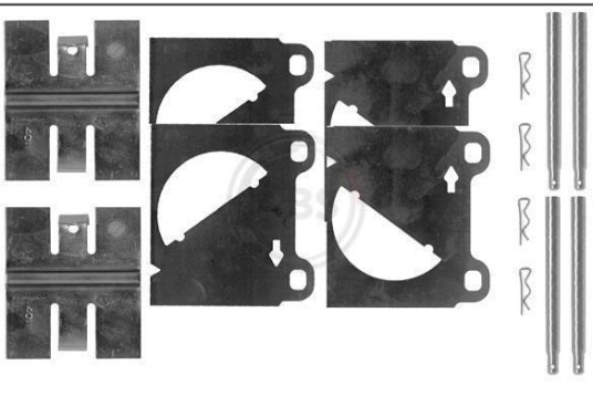 Tilbehørsett, skivebremse belegg A.B.S. 0950Q Tilbehørsett, skivebremse belegg A.B.S. 0950Q