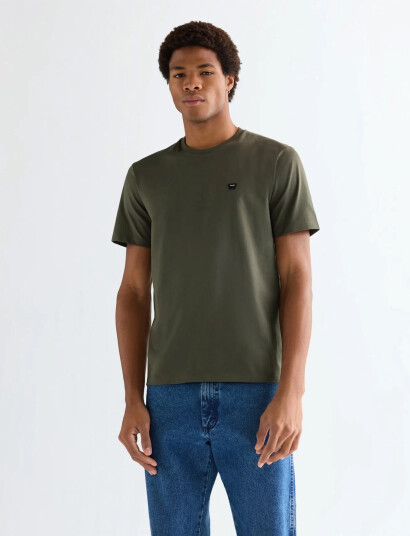 Wrangler Sign Off Tee Khaki green XXL x 00