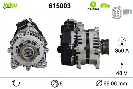 Startgenerator VALEO 615003