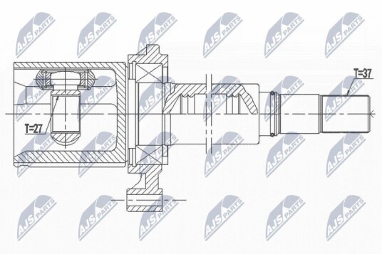 Nty Drivknute drivaksel NTY NPW VW 130