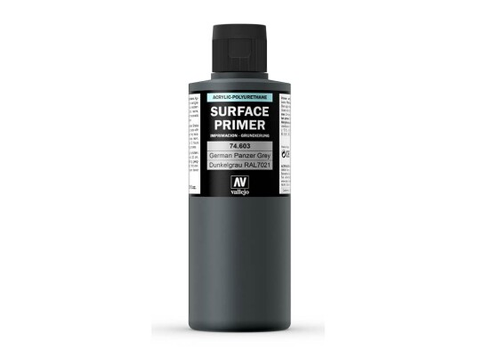 Vallejo 74.603, Grunning, Metall, Plastikk, Polyvinylklorid (Pvc), Ferdigmikset, Messing, Metall, Plastikk, Tre, Svart, Grå, Matt