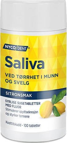 Nycodent Saliva sugetabletter sitron 100 stk
