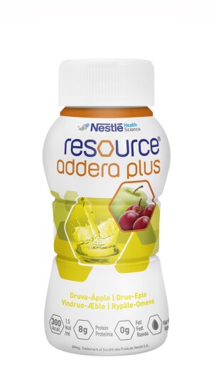 Resource Addera plus næringstilskudd, Drue og eple, 4x200 ml Resource Addera plus næringstilskudd, Drue og eple, 4x200 ml
