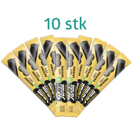Panda Naturlakrisstenger 10 Stk 10 x 32 Gram 0 Kg Panda Naturlakrisstenger 10 Stk 10 x 32 Gram 0 Kg