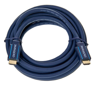 ClickTronic Casual HDMI-kabel 5m med høy hastighet og Ethernet, blå ClickTronic Casual HDMI-kabel 5m med høy hastighet og Ethernet, blå