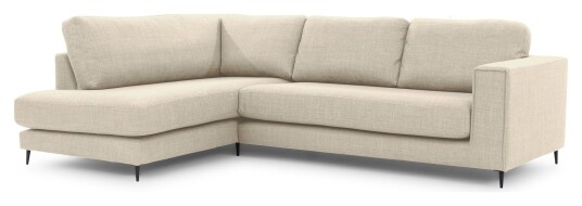 Juvila PALMA Sofa m. chaiselong 3-pers. open venstre, Beige Unoliving