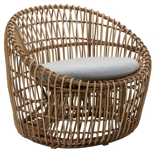 Cane-line OUTDOOR, Nest Round stol, Natur, Cane-line Weave®