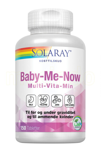 Solaray Baby Me Now Multivitamin 150 Tabletter Solaray Baby Me Now Multivitamin 150 Tabletter