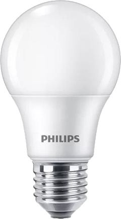 Philips   Led Lyspære   Form: A60   Mattslipt Finish   E27   7 W Ekvivalent 60 W   Klasse E   Varmt Hvitt Lys   2700 K En Pakke 2