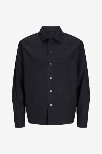 Jack & Jones - Overtreksskjorte jjeUrban Edge Overshirt LS SN - Svart