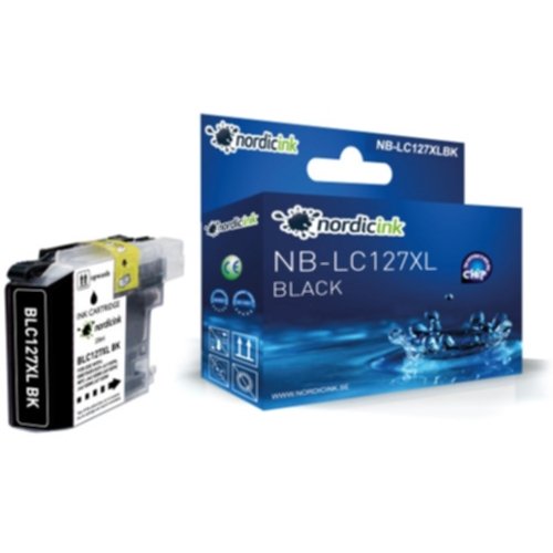 Nordicink svart Blekkpatron 1.400 sider XL NB-LC127XLBK
