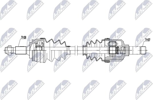 NTY NPW PE 130 Drivaksel