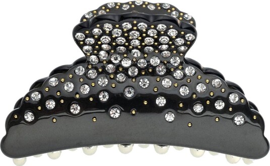 DARK Crystal Hair Claw Large Black