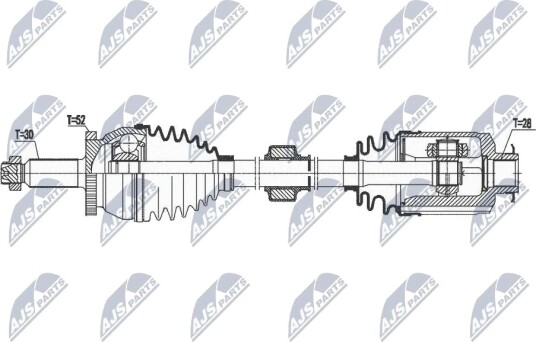 Nty Drivaksel NTY NPW HY 575 Nty Drivaksel NTY NPW HY 575
