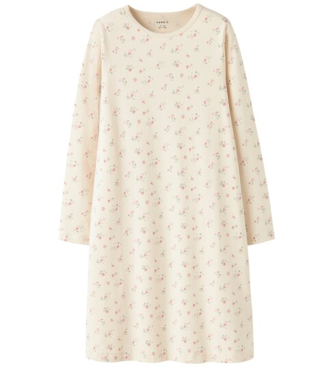 Name It Turtledove Nkfnightgown Flower Noos 86-92