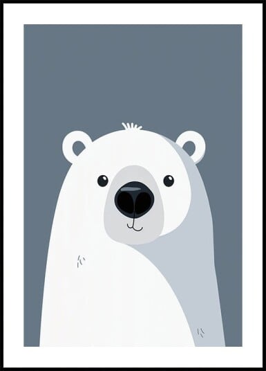 Arctic Smile Polar Bear Plakat Plakat / 21x30cm