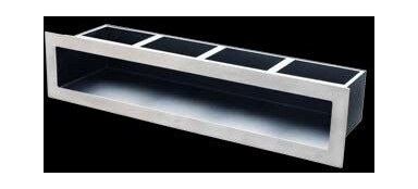 Peisbutikkenas Ventil SLIMline 100x450 Stål/Sort 28465245 Peisbutikkenas Ventil SLIMline 100x450 Stål/Sort 28465245