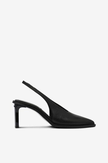 Calvin Klein Pumps Heel Slingback Pump 70 Lth Svart
