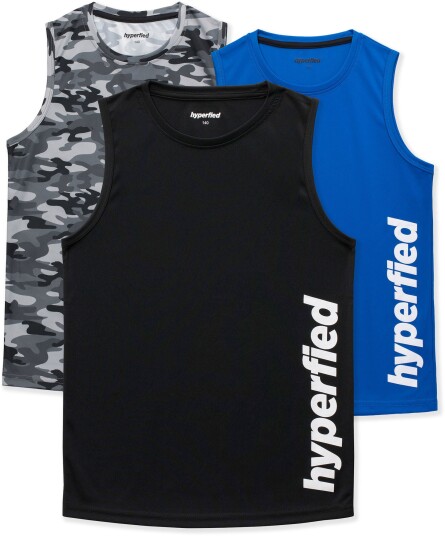 Hyperfied Bounce Tank Top 3-pack Black/Camo Black/Blue 120