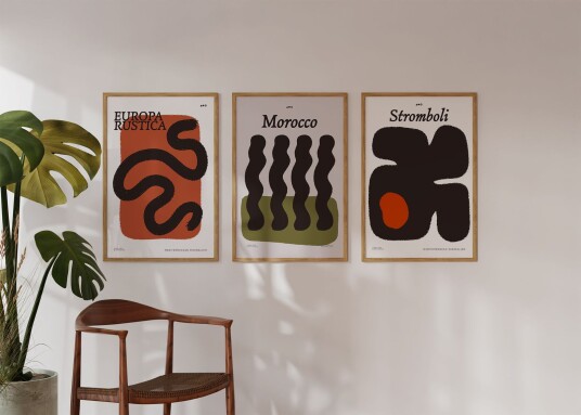 Plakat Middelhavsminimalisme Sett på 3