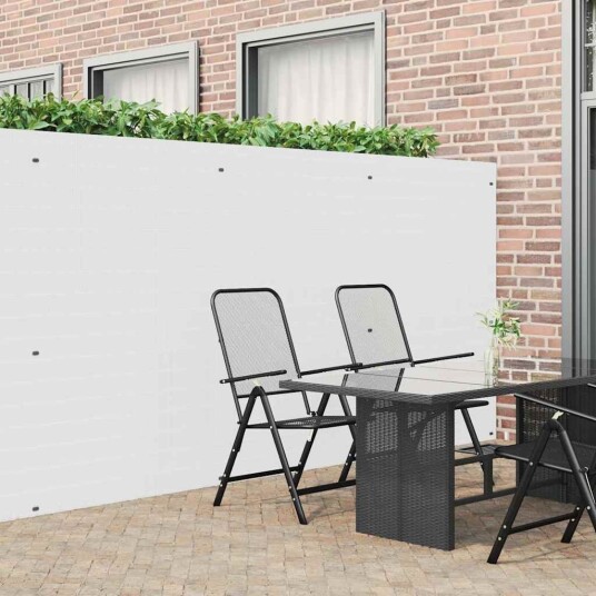 vidaXL Hagegjerde dobbeltsidig hvitt 1,8x5 m PVC