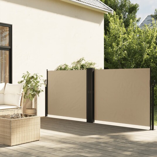  Uttrekkbar sidemarkise 140x1000 cm beige 4004720