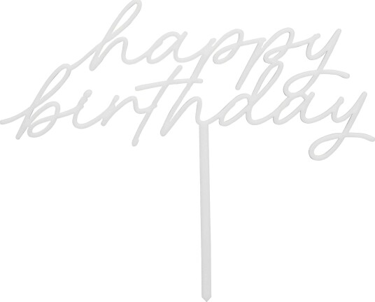 Kakedekorasjoner Happy Birthday Cream Botanic
