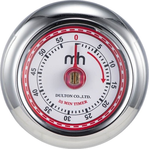 Modern House   Dulton timer Ø7 cm silver barleycorn
