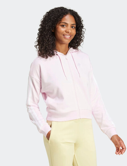 adidas Sportswear W 3S Ft Fz Hd - Pink - XL adidas Sportswear W 3S Ft Fz Hd - Pink - XL