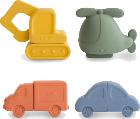 Mushie Badeleker Kjøretøy 4-Pack