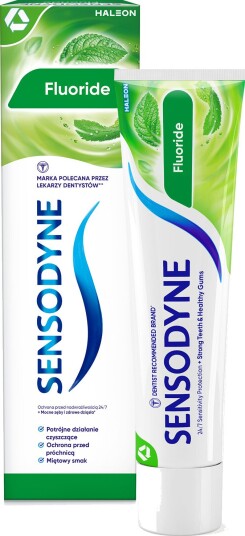 Sensodyne Fluoride Tannkrem – Mot følsomme tenner 75 ml. Sensodyne Fluoride Tannkrem – Mot følsomme tenner 75 ml.