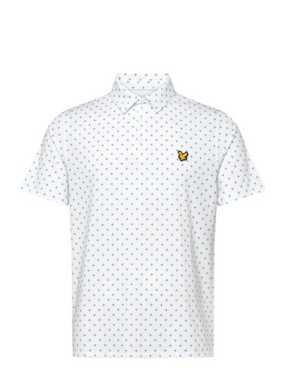 Lyle & Scott Golf Cross Print Polo White L Lyle & Scott Golf Cross Print Polo White L