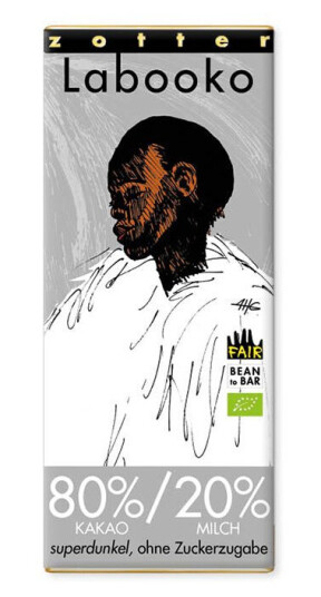 Zotter Labooko 80%/20% Cacao Milk Bar Super Dark