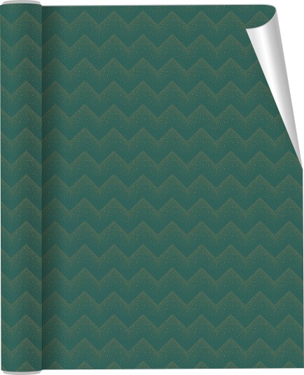 Gavepapir juletre 3m 70g gull/grønn