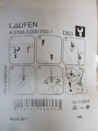 Laufen Pro N Monteringssett for Topmontert Toalettsete