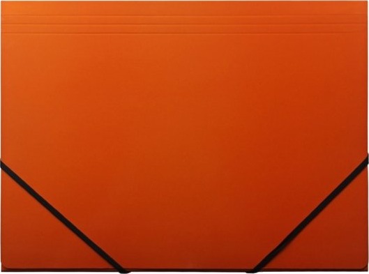 Elastikmappe Q Line Dkf Orange M/3 Klapper 210X297mm Karton/Elastik   10 Stk.