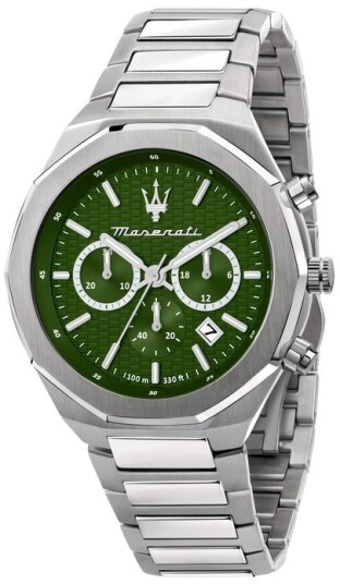 Maserati Herreklokke R8873642011 Stile Grønn/Stål Ø45 mm Maserati Herreklokke R8873642011 Stile Grønn/Stål Ø45 mm