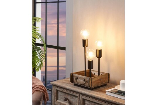 Bordlampe Eglo Wootton   Brun/Svart