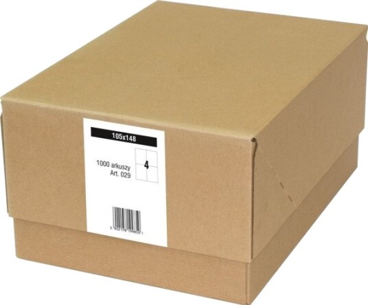 Emerson Selvklebende Etiketter 105X148 Mm Emerson 029 Qct Eta4t105x148we Hvit 1000 Ark*4 Stk