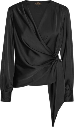 Karmamia, Dame, Bluser & Skjorter, Svart, XL,
