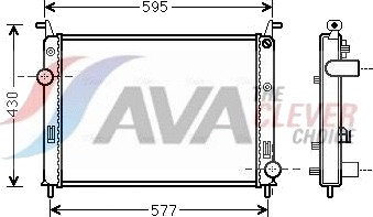 AVA COOLING SYSTEMS FTA2371 Radiator motorkjøling