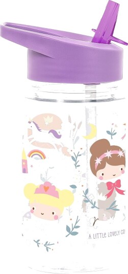 A Little Lovely Company Drikkeflaske m. Sugerør 450 ml Prins A Little Lovely Company OneSize Drikkeflaske Lilla