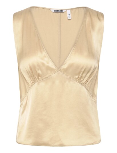 Weekday Satin Top   Cream   XL