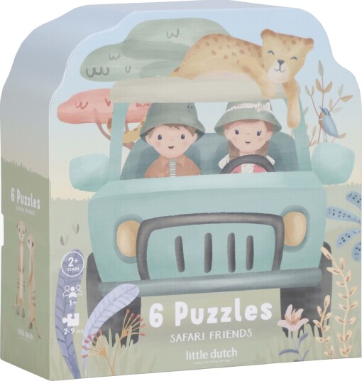 Little Dutch Safari Friends Puslespill 6-i-1