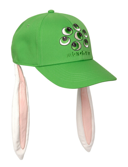 Mini Rodini Aliens Unlimited Rabbit Ear Cap Green 52/54