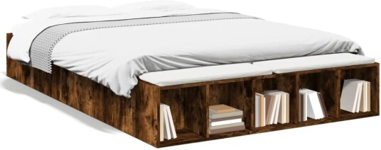 Sengeramme røkt eik 160x200 cm konstruert tre 8721102622090