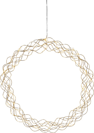 Star Trading Curly juledekorasjon Ø48 cm messing