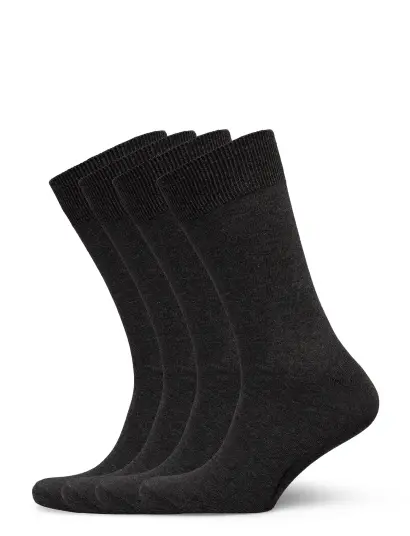 TOPECO Socks 4P, Cotton - Black - 41-45